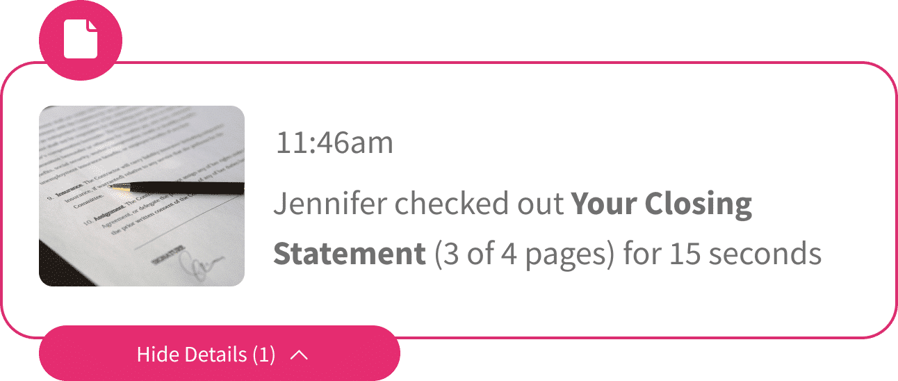 Closing Statement Notification