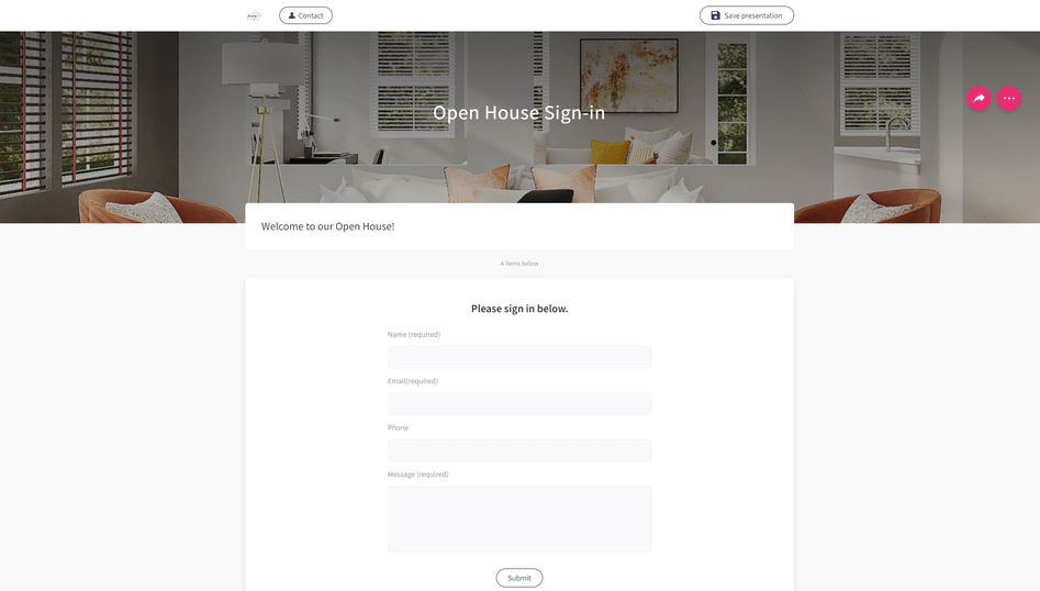 Marketing 20 Open House Sign-in HighNote