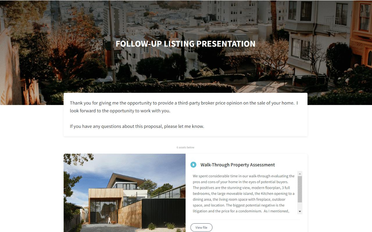 Follow-up Listing Pres #1