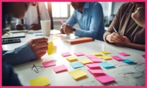 Writing pen meeting office. AI generated Image by rawpixel.