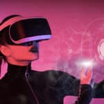 girl on a virtual reality headset