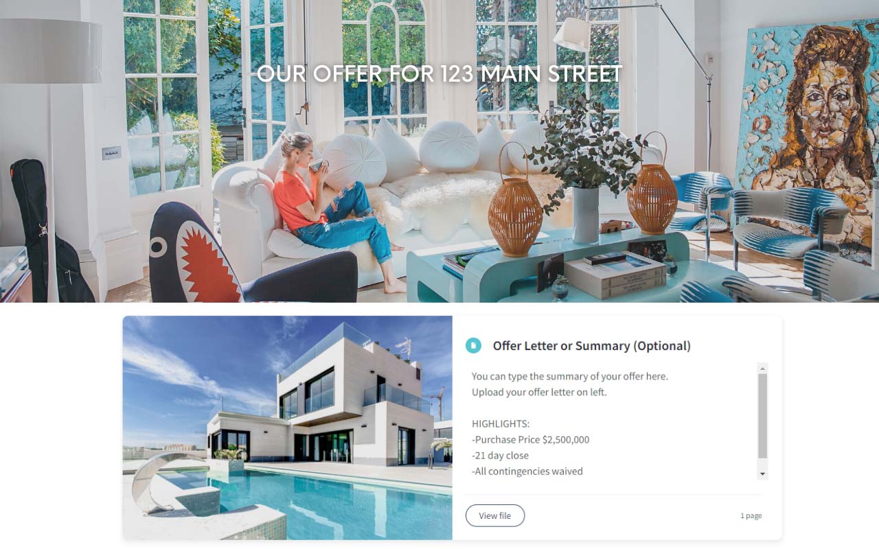 Offer for 123 Main Street